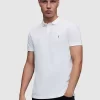 AllSaints Reform Short Sleeve Slim Polo Shirt, Optic White -Sports And Leisure Equipment Store 002561340