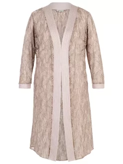 Chesca Embroidered Lace Coat, Mink -Sports And Leisure Equipment Store 003198574alt4