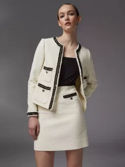 Front Page 9 L.K.Bennett Charlee Tailored Jacket, Cream