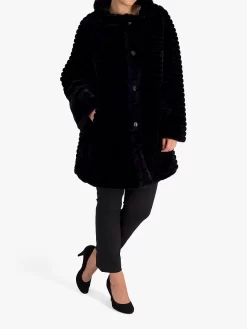 Chesca Faux Fur Lined Reversible Coat, Black -Sports And Leisure Equipment Store 004793662alt2
