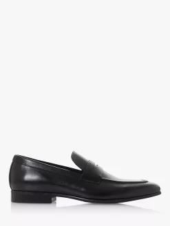 Dune Server Leather Loafers, Black