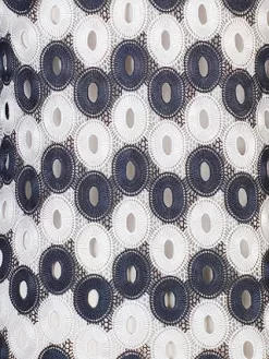 Chesca Gupiere Lace Circle Jacket, Ivory/Navy -Sports And Leisure Equipment Store 004923678alt6