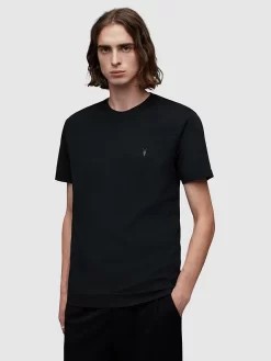 AllSaints Brace Tonic Crew Neck T-Shirts, Pack Of 3, Black
