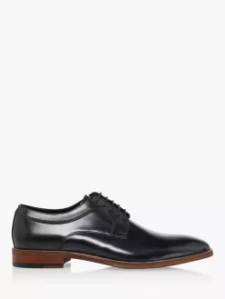 Dune Sparrows Leather Gibson Shoes, Black