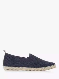 Dune Fin Canvas Mesh Espadrilles, Navy
