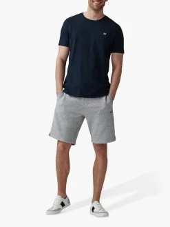 Crew Clothing Crossed Oars Cotton Blend Sweat Shorts, Grey Marl -Sports And Leisure Equipment Store 005610593alt2