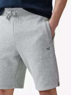 Crew Clothing Crossed Oars Cotton Blend Sweat Shorts, Grey Marl -Sports And Leisure Equipment Store 005610593alt3