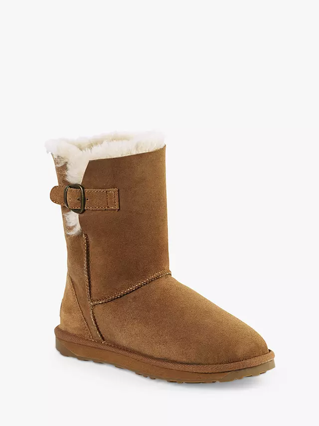 Just Sheepskin Surrey Suede Ankle Boots, Chestnut 4 Just Sheepskin Surrey Suede Ankle Boots, Chestnut - Image 2
