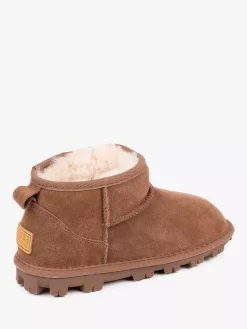 Just Sheepskin Grace Suede Slipper Boots, Chestnut -Sports And Leisure Equipment Store 005615699alt2