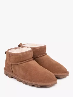Just Sheepskin Grace Suede Slipper Boots, Chestnut -Sports And Leisure Equipment Store 005615699alt4