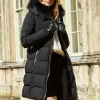 Sosandar Longline Padded Coat, Black -Sports And Leisure Equipment Store 005696698