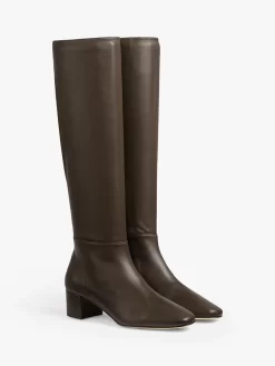 L.K.Bennett Karen Leather Knee Boots, Chocolate -Sports And Leisure Equipment Store 005737903alt1