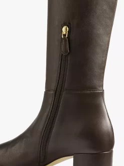 L.K.Bennett Karen Leather Knee Boots, Chocolate -Sports And Leisure Equipment Store 005737903alt3