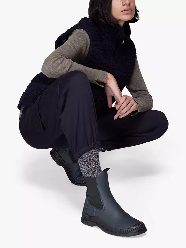 Whistles Denver Leather Ankle Boots, Navy 6 Whistles Denver Leather Ankle Boots, Navy - Image 4