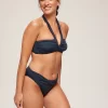 Seafolly Plain Halterneck Twist Bikini Top, True Navy -Sports And Leisure Equipment Store 005852487
