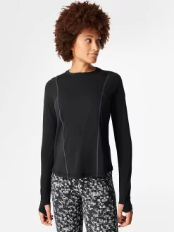 Sweaty Betty Haste Long Sleeve Running Top, Black