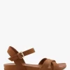 Dune Landie Nubuck Cross Over Strap Sandals, Camel -Sports And Leisure Equipment Store 005980223