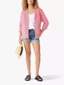 Hush Neri Reversible Quilted Jacket, Red/Pink