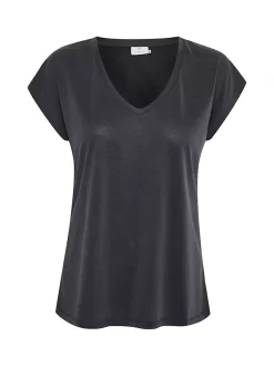 KAFFE Lise Relaxed Fit T-Shirt, Washed Black -Sports And Leisure Equipment Store 006136468alt5