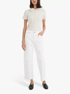 InWear Kiko Stripe Linen Blend Shirt, Black/White