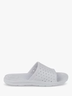 Totes SOLBOUNCE Perforated Slider Sandals, White