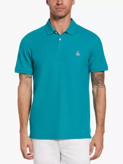 Original Penguin Daddy Short Sleeve Polo Shirt, 331 Blue Grass
