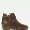 FatFace Ava Ankle Strap Block Heel Leather Ankle Boots, Chocolate -Sports And Leisure Equipment Store 006261542 1