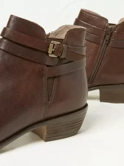 FatFace Ava Ankle Strap Block Heel Leather Ankle Boots, Chocolate -Sports And Leisure Equipment Store 006261542alt2