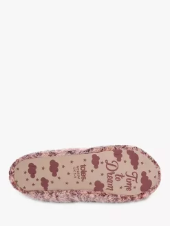 Totes Fluffy Knit Ballet Slippers, Berry -Sports And Leisure Equipment Store 006264460alt4