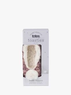 Totes Fluffy Knit Ballet Slippers, Berry -Sports And Leisure Equipment Store 006264460alt7