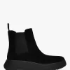 FitFlop Suede Flatform Chelsea Boots, All Black -Sports And Leisure Equipment Store 006277820