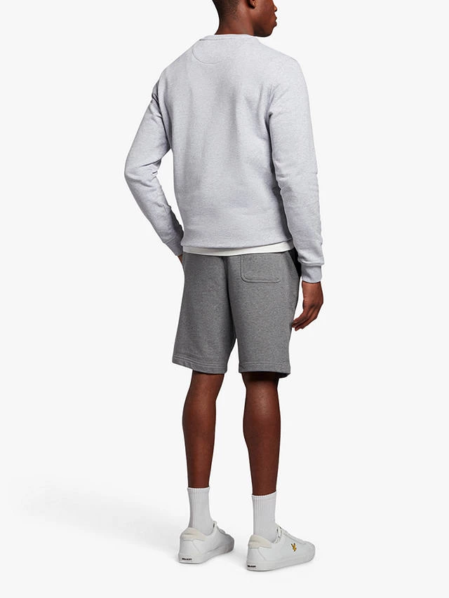 Lyle & Scott Sweat Shorts, Mid Grey Marl 4 Lyle & Scott Sweat Shorts, Mid Grey Marl - Image 2