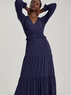 Baukjen Afrin Lenzig Midi Dress, Midnight Blue -Sports And Leisure Equipment Store 006288391alt2