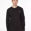 Calvin Klein Interlocking Long Sleeve T-Shirt, CK Black -Sports And Leisure Equipment Store 006291564