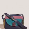 White Stuff Lola Leather Camera Cross Body Bag, Teal/Multi -Sports And Leisure Equipment Store 006311114