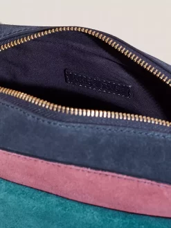 White Stuff Lola Leather Camera Cross Body Bag, Teal/Multi -Sports And Leisure Equipment Store 006311114alt2