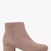 Dune Pippie Suede Block Heel Ankle Boots, Taupe -Sports And Leisure Equipment Store 006325437