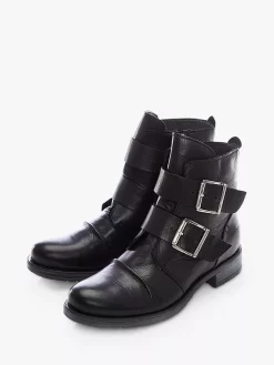 Moda In Pelle Irving Leather Biker Boots, Black -Sports And Leisure Equipment Store 006343772alt1