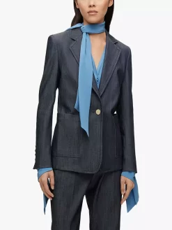 Hugo Boss BOSS Jaflera Single Breasted Tailored Jacket, Dark Blue