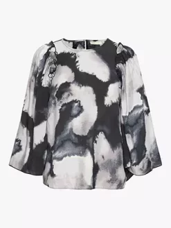 InWear Aven Wing Sleeve Blouse, Grey Giant Splash -Sports And Leisure Equipment Store 006348482alt3