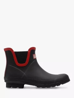 Radley Alba Low Wellington Boots, Black/Ladybug