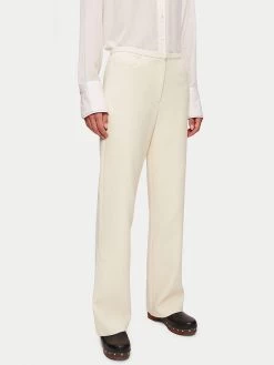 Jigsaw Harris Wool Blend Twill Trousers, White