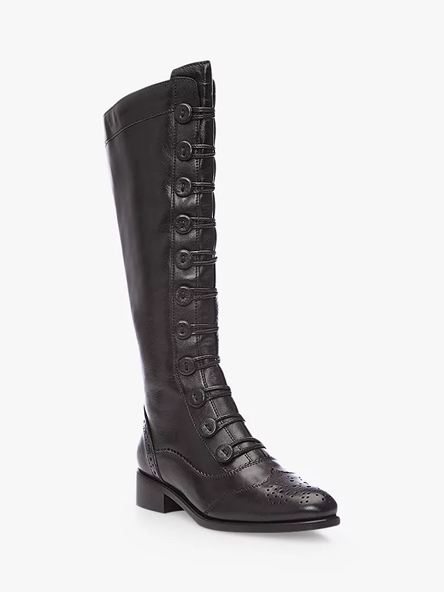 Moda In Pelle Sidnee Leather Knee High Boots, Black 4 Moda In Pelle Sidnee Leather Knee High Boots, Black - Image 2