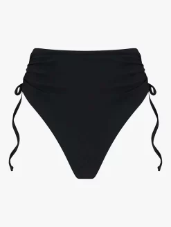 We Are We Wear Sibelle Tie Side High Waist Brazilian Bikini Bottoms, Black -Sports And Leisure Equipment Store 006379725alt1