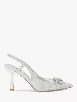 Dune Create Court Heels, Silver