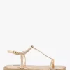 Dune Narrate Crystal Flat Sandals, Rose Gold -Sports And Leisure Equipment Store 006398912