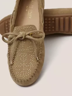 White Stuff Suede Pin Stud Moccasins, Light Neutral -Sports And Leisure Equipment Store 006402348alt5