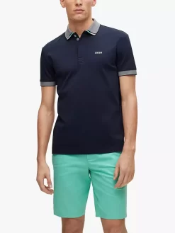 Hugo Boss BOSS Paddy Regular Fit Polo Shirt, Navy