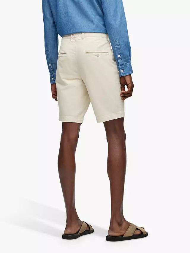 Hugo Boss BOSS Slice Slim Fit Chino Shorts, Open White 4 Hugo Boss BOSS Slice Slim Fit Chino Shorts, Open White - Image 2