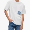 Hugo Boss HUGO Dampato Logo Print T-Shirt, White -Sports And Leisure Equipment Store 006404871